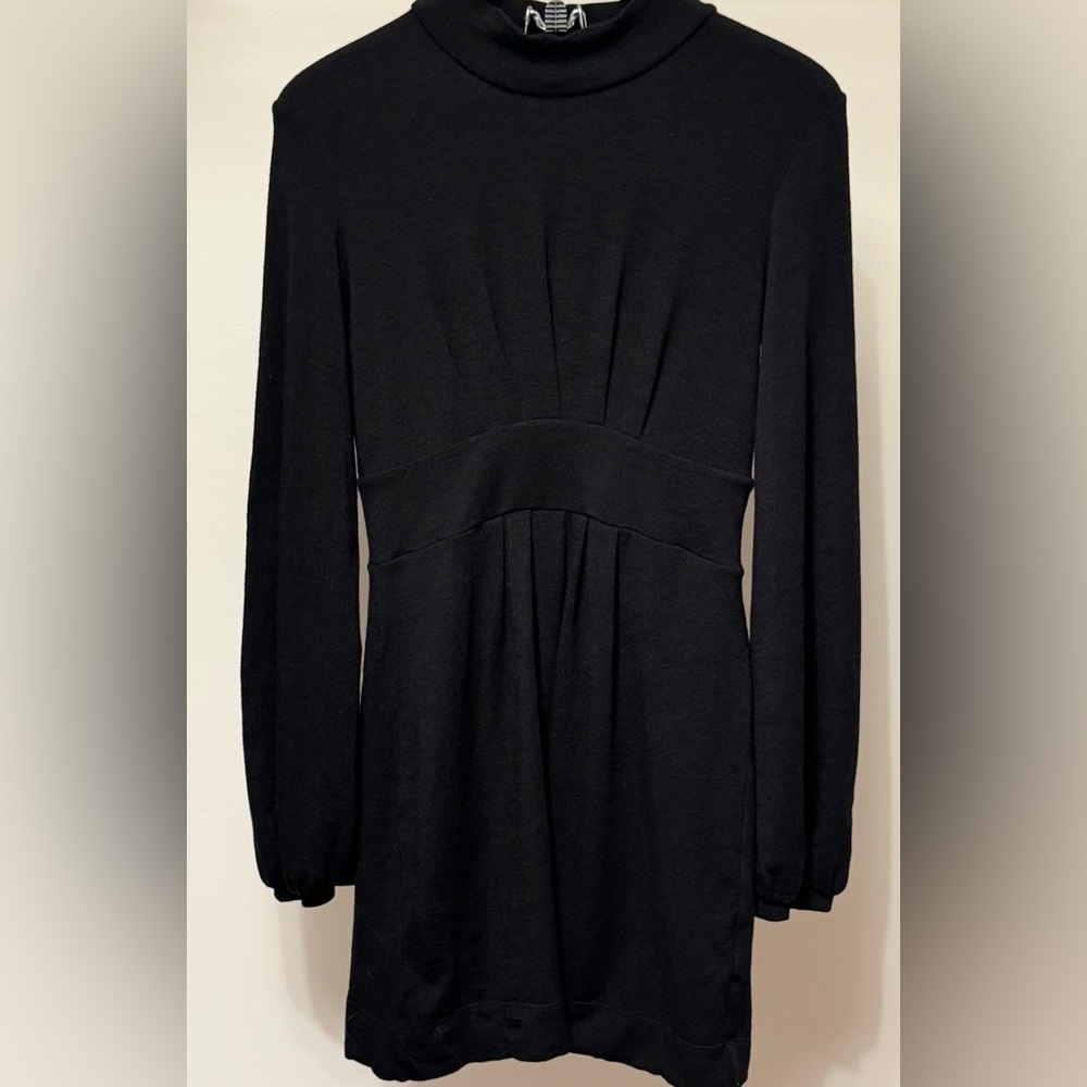 Theory Black Nina Wool Dress
